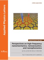 Publicação em Capa de Revista - "Perspectives on high-frequency nanomechanics, nanoacoustics, and nanophotonics"  -  capa da revista Applied Physics Letters.