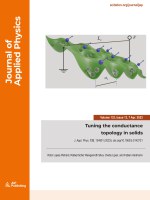 Publicação em Capa de Revista - "Tuning the conductance topology in solids"- escolhido como Artigo de Destaque (FA) no Journal of Applied Physics